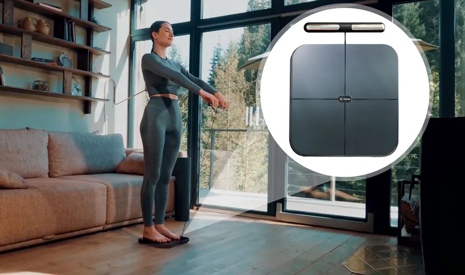 Hume Body Pod scale and handheld body-composition sensors